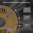 thumbnail image 4 of Filamento para impresora 3D XZN Silk PLA de 1,75 mm, color morado metalizado, 1 kg, 4 of 6