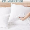 thumbnail image 3 of Pillowing Size Set of 2 Pack Extra Flat Thin Soft Support Hypoallergenic Down Altative Bed Pillow for Back, Stomach or Side S pers,20x36in, 3 of 6
