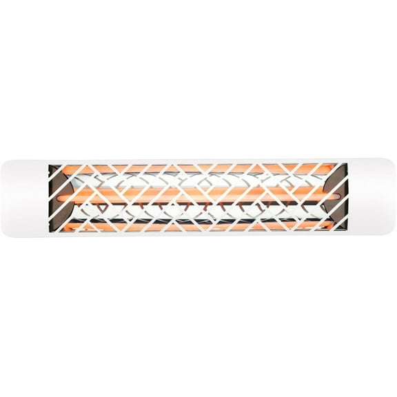 Eurofase Heating - 2000 Watt Single Element 39 Inch Electric Patio Heater-277 Voltage-White Finish-Chevron Decorative Fascia