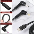 thumbnail image 3 of 0.5FT USB C to DC PD Power Fast Charging Cable, 4.8mmx1.7mm 65W/18V-20V DC Power Cable, Type C Input 3.25A Adapter Jack Converter for Router, Camera, TV Box, Desk Lamp(Black), 3 of 6