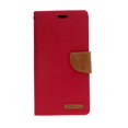 thumbnail image 1 of TopSave Goospery CANVAS Card Slot w/Magnetic Clip Denim Cloth Folio Wallet Flip iPhone 13 Pro Max (6.7), Red, 1 of 3