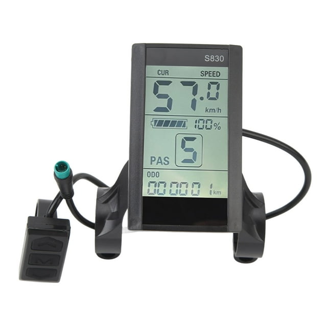 Electric Scooter LCD Display Panel, Electric Bike LCD Display Easy To Install 5pin Waterproof Connector for Outdoor