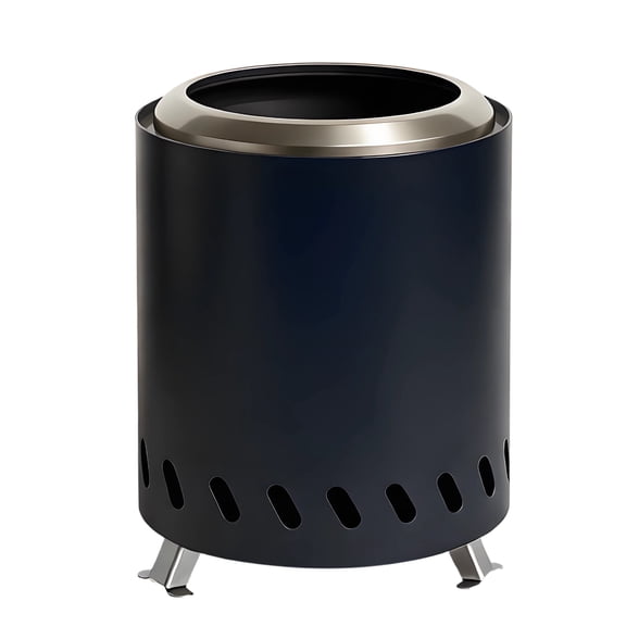 Black Wood Burning Fire Pit, 5.9 x 7.9 x 5.9 in / 15 x 20 x 15 cm Stainless Steel Smokeless Firewood Stove, Portable Tabletop Fire Pit for Outdoor Camping, Picnic, Backyard