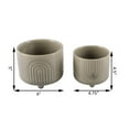 thumbnail image 2 of Flora Bunda 6 inch & 4.75 inch Rainbow Footed Planter, Set of 2, Glass Oliver, 2 of 6