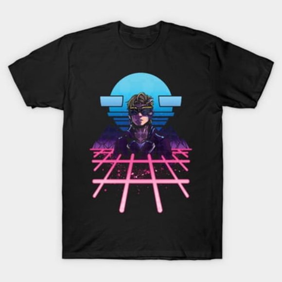 T-Shirt Unisexe Cyberspace Rétro Tech Numérique Futur Internet Grille Esthétique Art, Tailles jusqu'à 3TG