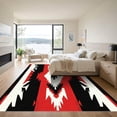thumbnail image 3 of ODIKA 2'x3' Machine Washable Non-Slip Area Rug, Southwestern Red High Traffic Rug, Red, 1019567, 3 of 7