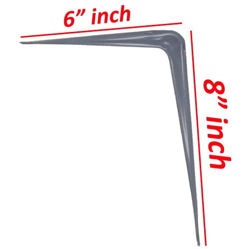 4x White Metal 6" X 8" Wall Corner Angle Shelving Shelf Brackets 4pcs 6 x 8 inch 