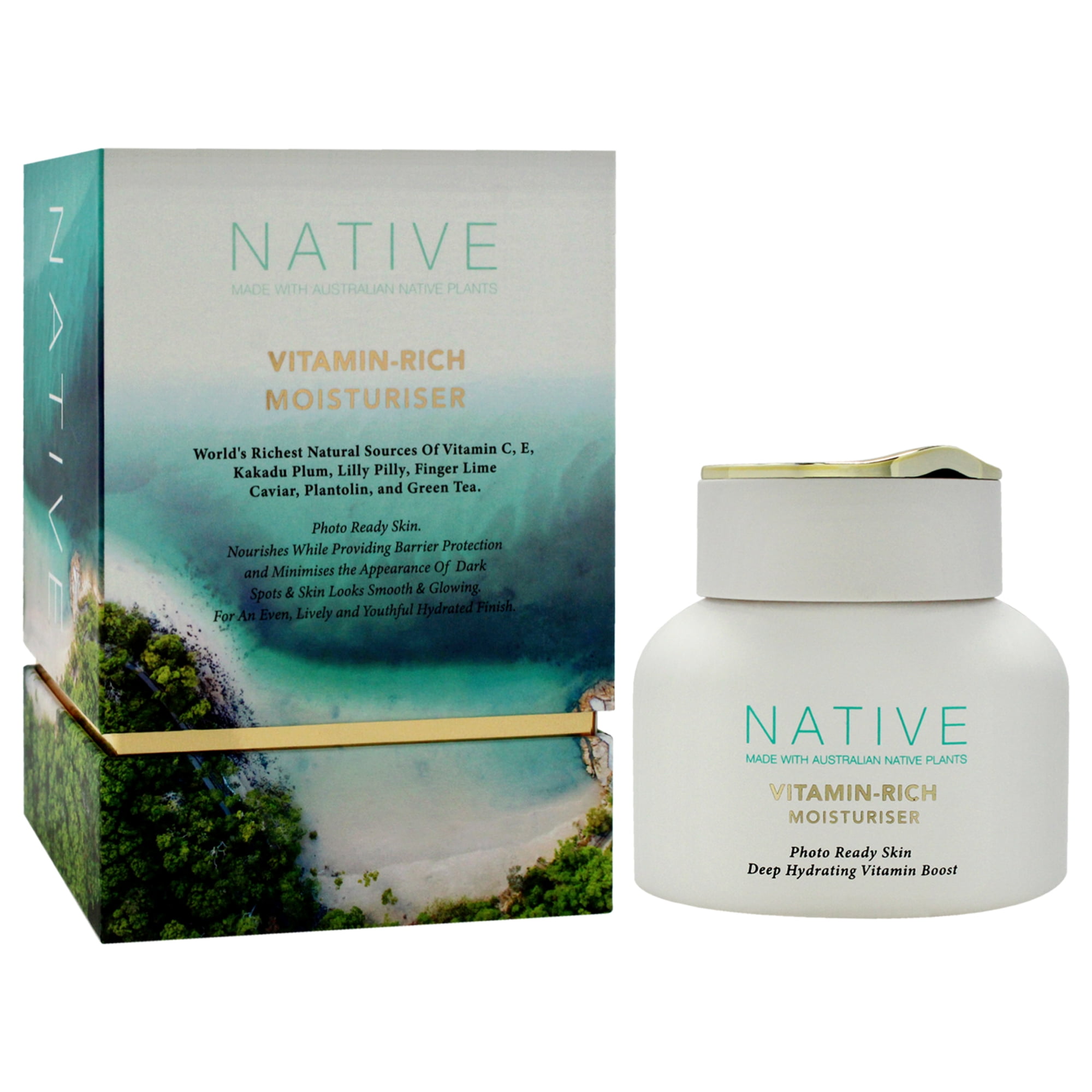 Klara Cosmetics Native Vitamin Rich Moisturiser, Face Moisturizer, 1.69 oz