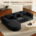 thumbnail image 3 of Daluvenix 104” Modular Sectional Sofa Cloud Sectional Couch with Deep Seat Modern Modular L-Shape Sofa Couch with Chaise Upholstered Couches for Living Room Bedroom, 3 of 9