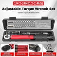 thumbnail image 1 of Wrench,Torque Wrench Hand Tool 1/4inch Drive 2-24n.m Hand Wrench Set Spanner Kit Drive Spanner Motorbike Car Drive Tool Car Spanner Motorbike Adjustable Drive Wrench Car Torque, 1 of 5