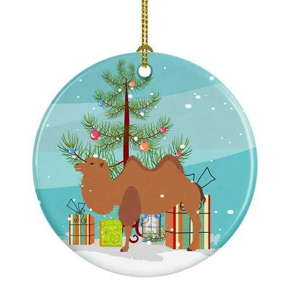 Bactrian Camel Christmas Ceramic Ornament