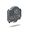 thumbnail image 3 of 4.5" x 7.15" Petite Montague No Soliciting Statement Plaque Sign - Black/Silver, 3 of 4