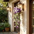 thumbnail image 2 of Artificial Purple & Pink Morning Glory Hanging Vine, Faux Trailing Petunia Flower Bouquet, Fake Hanging Plant for Indoor/Outdoor Porch and Patio Decor, 2 of 6