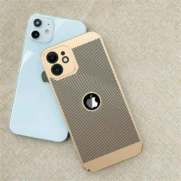 Heat Dissipation iPhone 11 Case (Gold) Breathable Cooling Hollow Cellular Hole Full Camera Lens Protection Ultra Slim Cover