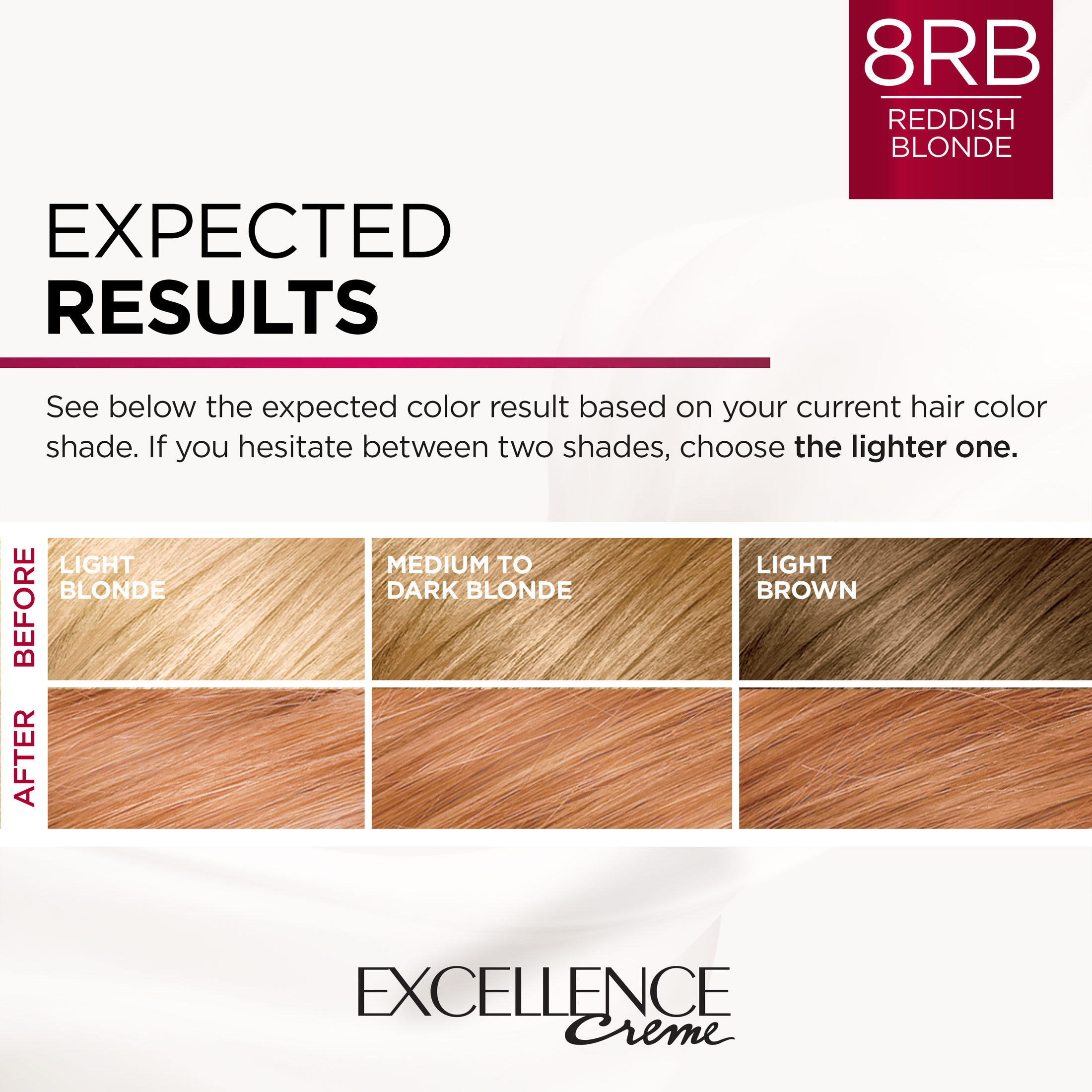 L'Oreal Paris Excellence Creme Permanent Hair Color, 8RB Medium Reddish Blonde - image 5 of 8