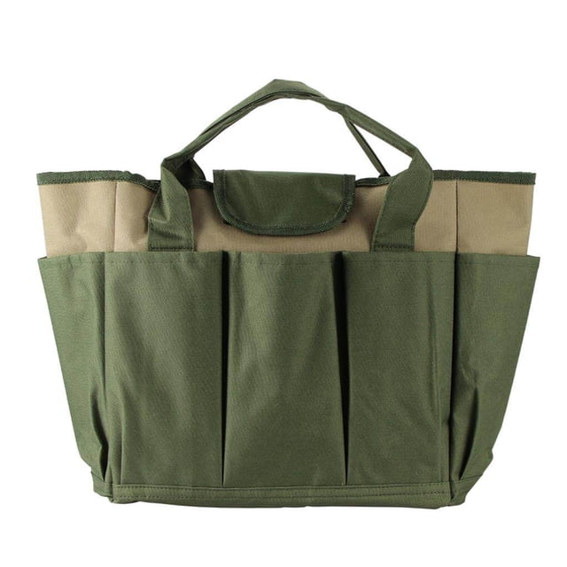 600D Oxford Fabric 8 Sides Multi Pocket Tote Garden Tools Storage Handle Tools Organizer Storage Bag Portable