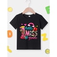 thumbnail image 2 of LITTLE MISS 1ST GRADE Print Short Sleeve T-shirt, Comfy Casual Crew Neck Tops for Girls Summer, 2 of 7