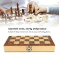 thumbnail image 4 of 3 in 1 Game Chessboard, Storage Function Excellent Wood Scratch Resistance Fine Workmanship Checker Chess Board Set  for School Travel Party 24x24cm / 9.4x9.4in,44x44cm, 4 of 7