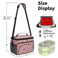 thumbnail image 6 of Lunch Box Pioneer Flower Floral Print Pattern Insulated Lunch Bag for Women Men,Medium Leakproof Lunchbox Cooler Bag Adjustable Strap,10 X 6.7 X 8 Inches, 6 of 6