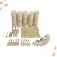 thumbnail image 3 of FUTUREORYY 129Pcs Khaki Wool Buffing Wheels for Glass Equipment Polishing, 3 of 8