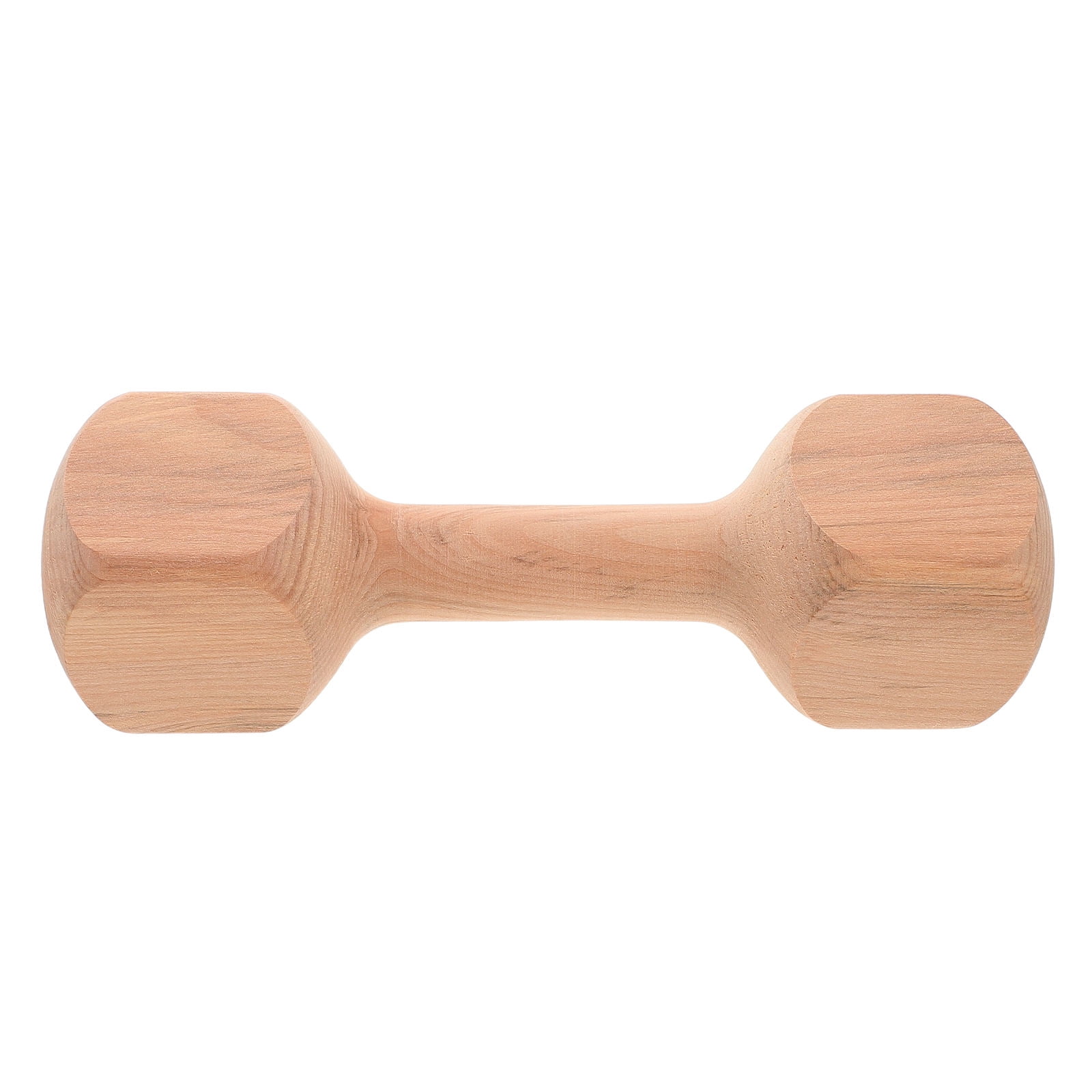 YSNOOWE 1Pack Wooden Dumbbells for Kids Light Yellow 11.4X2.5X2.5in