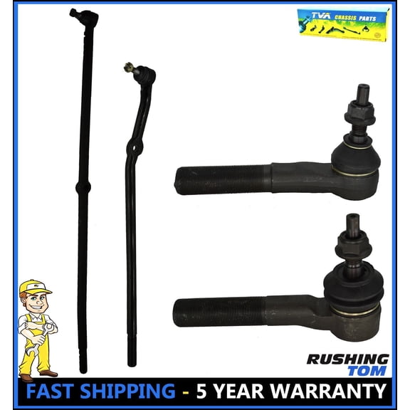 4Pc Kit Inner & Outer Tie Rod Drag Link for RAM 1500 2500 3500 4WD