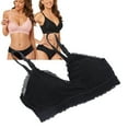 thumbnail image 3 of Women's , Cotton Polyurethane Front Closure Straps Adjustable Removable Padded Lace Pattern Feeding Maternity, 3 of 8