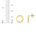 thumbnail image 3 of Floreo 14k Yellow Gold 13mm Open Circle Stud Earrings, 3 of 3