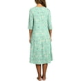 thumbnail image 4 of DreamFish Long Nightgowns for Women 3/4 Sleeve Sleepshirts Loungewear Pleated Casual Sleepwear Loose House Dress, 4 of 4