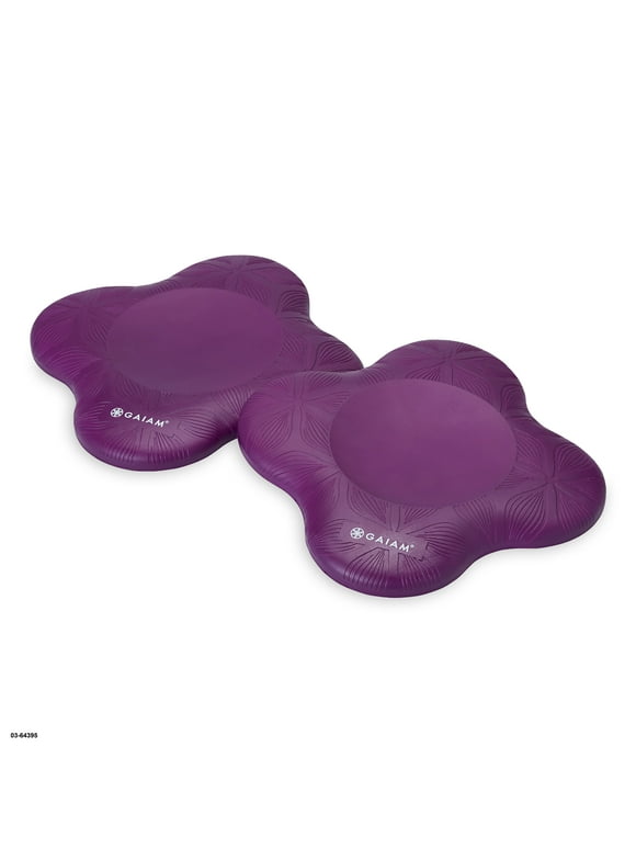 Gaiam Yoga Knee Pads, 1" Thickness, Pair, Purple