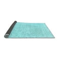 thumbnail image 2 of Ahgly Company Indoor Round Solid Light Blue Modern Area Rugs, 5' Round, 2 of 4