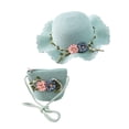 thumbnail image 3 of Conjunto de sombrero y bolsa pequeña Hugo sombrero de verano para niñas con flores, 3 of 10