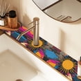 thumbnail image 2 of Yayeee Faucet Mat for Kitchen Sink 14.7" Diatomite Long Splash Guard Pad, Futuristic Circles, 2 of 7