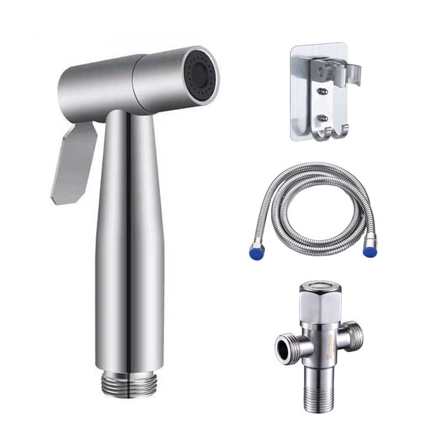 Pulsador de bidet de mano 304 Pañal de acero inoxidable Baño del baño Faucet Ducha Cabeza de lavado Reemplazable Reemplazable Hotel Spray tipo 3 kenally HA012058-03
