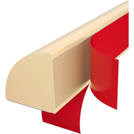 Flexible Quarter Round Molding, Mini Peel and Stick Rubber Trim Molding(118Inch)