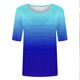 thumbnail image 4 of mfyjkho Tops Para Mujer, Camiseta De Moda Para Mujer Con Cuello Redondo Arrugado, Manga 3/4, Corte Holgado Y Mangas Cortas Tops Y Blusas Para Mujer L, 4 of 6