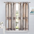 thumbnail image 4 of Barn Door Curtains, Wooden Rustic Village Farmhouse Western Country Farm Retro Woods Vintage Print Pattern Window Drapes for Living Room Bedroom Drape 2 Panel Set,42x54 Inch, 4 of 6