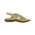 thumbnail image 3 of EASY STREET Womens Beige Woven Breathable Arch Support Mar Round Toe Wedge Leather Slingback Sandal 9 M, 3 of 3