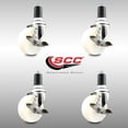 thumbnail image 2 of 4 Inch 316SS Nylon Wheel Swivel 1-5/8 Inch Expanding Stem Caster Set Brake SCC, 2 of 2