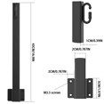 thumbnail image 2 of Shengyu 4x Festoon Pole Stand For Outdoor String Lights Metal Post For Garden And Patio 4Pcs Suspension, 2 of 2