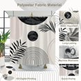 thumbnail image 6 of Bohemian Black Leaves Shower Curtain - 72x72in Mid Century Modern Abstract Minimalist Fabric Bath Curtain Unique Decor with Hooks Stylish Bathroom Accent, 6 of 6