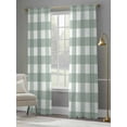 thumbnail image 4 of Green Farmhouse Sheer Curtains for Living Room Bedroom Buffalo Plaid Check Lattice White Grid Sheer Curtains 108 Inch Long 2 Panels Set Light Filtering Curtain Window Treatments Drapes, 4 of 6