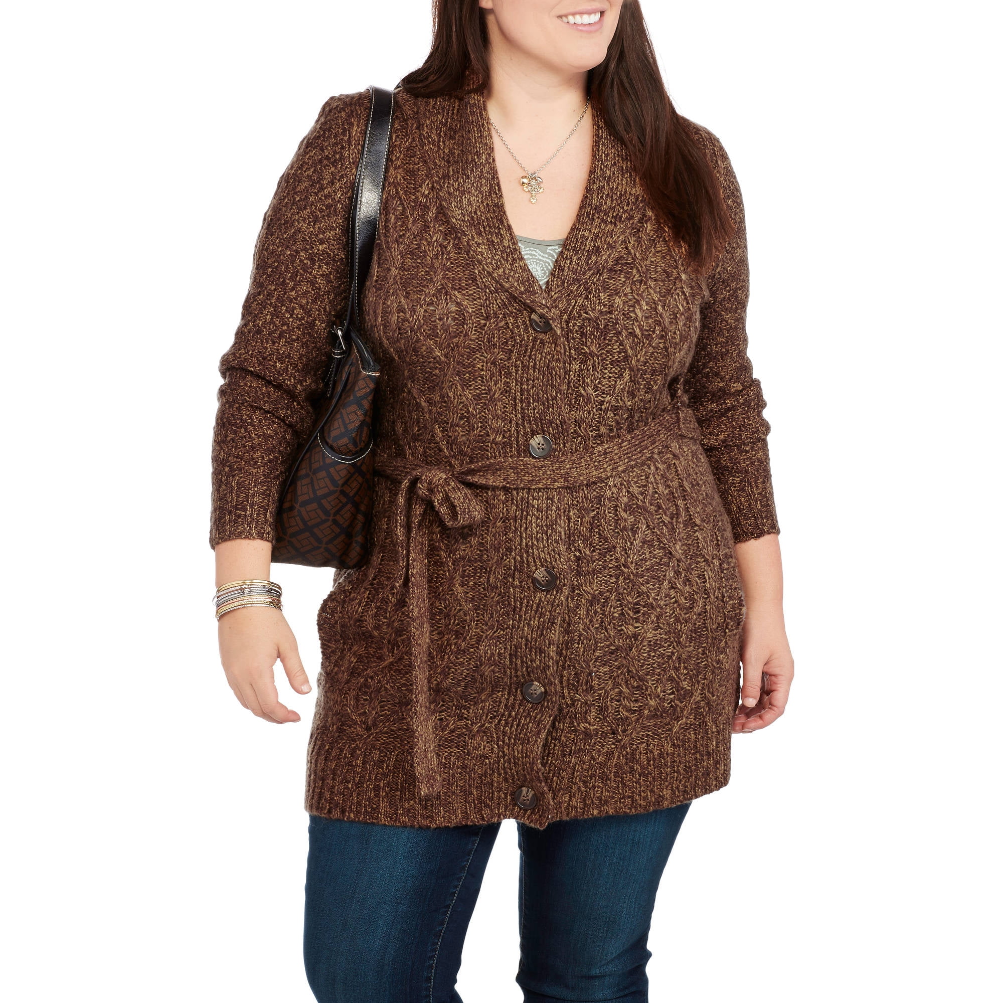Faded Glory Shawl Collar Sweater Coat 