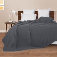 thumbnail image 4 of SURJDE 100% Cotton Bed Blanket, Breathable Thermal Blanket Full-Queen Size, Soft Honeycomb Waffle Blanket 90"x90", Cotton Bed Blanket, Perfect for Layering Any Bed for All Season, Charcoal Gre, 4 of 6