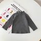 thumbnail image 4 of Gibobby Playera&nbsp;Moda Niños pequeños, bebés recién nacidos, niños y niñas, blusa de manga larga sólida a rayas, camisetas, trajes, ropa(Gris, 6-12 Meses), 4 of 5