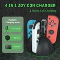 thumbnail image 7 of SIISLL Controller Charging Dock for Nintendo Joycon, Charger Station with JoyCon, 4 in 1 Joycon Charging Dock for Joy Con with LED Indication and USB Type-C Charger Cable, 7 of 7