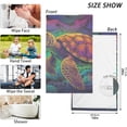 thumbnail image 3 of Dreamtimes Colorful Turtles Hand Towels, 2 PCS Pack 16 x 28 Inches Extra Absorbent Pure Cotton Towels, Super Soft Hand Towel for Bathroom, Hotel, Kitchen, Gym, 3 of 7