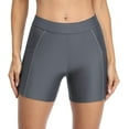 thumbnail image 5 of Women Swim Shorts with Pockets Solid Swim Board Shorts, 5 of 6
