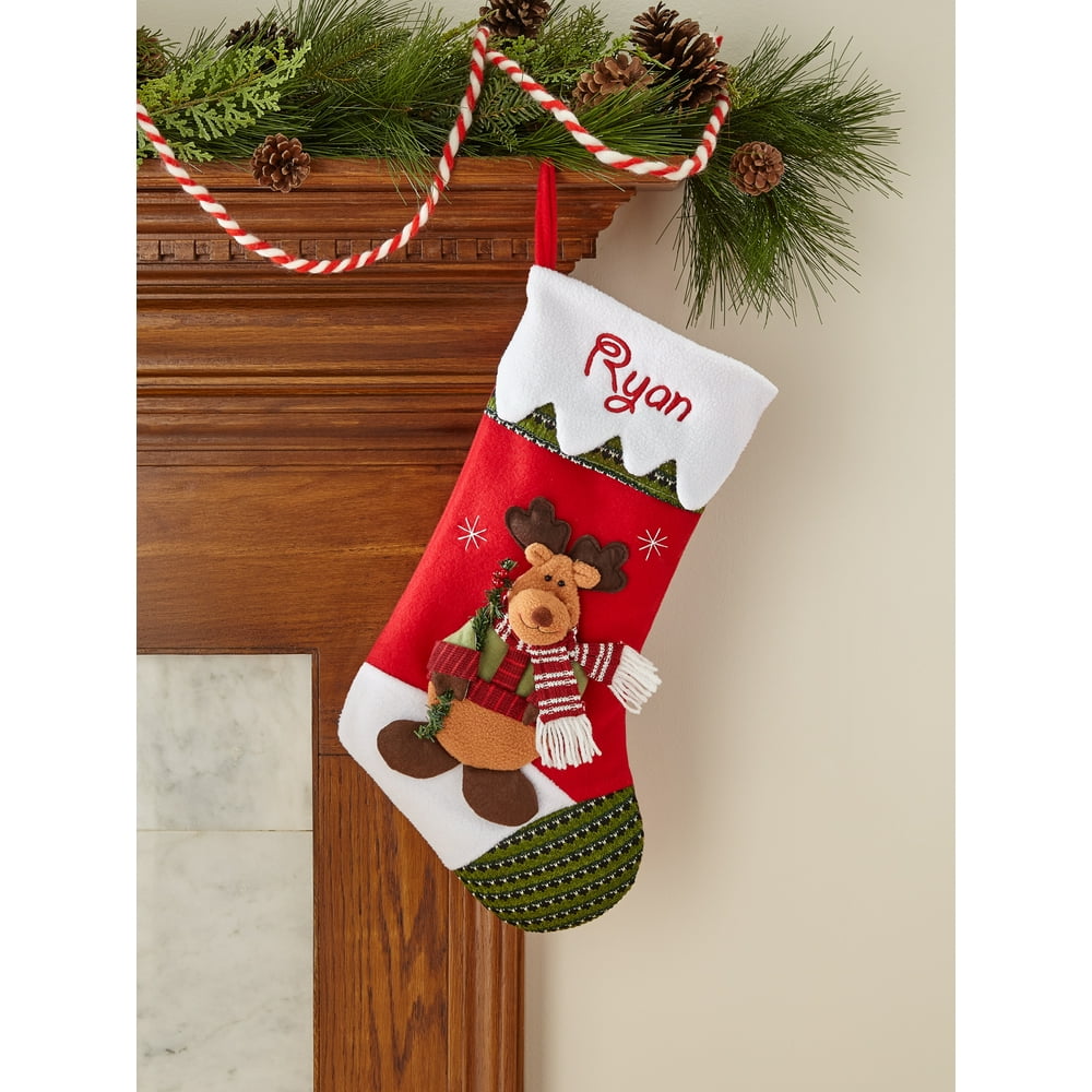 Personalized Snow Cap Christmas Stocking, Available in 11 Designs