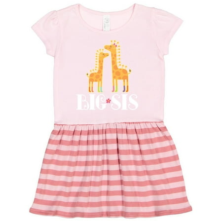 

Inktastic Big Sis Giraffe Girls Sister Cute Announcement Gift Toddler Girl Dress